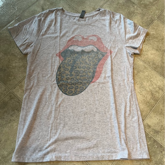 The Rolling Stones Leopard Tongue T-Shirt - Picture 1 of 2